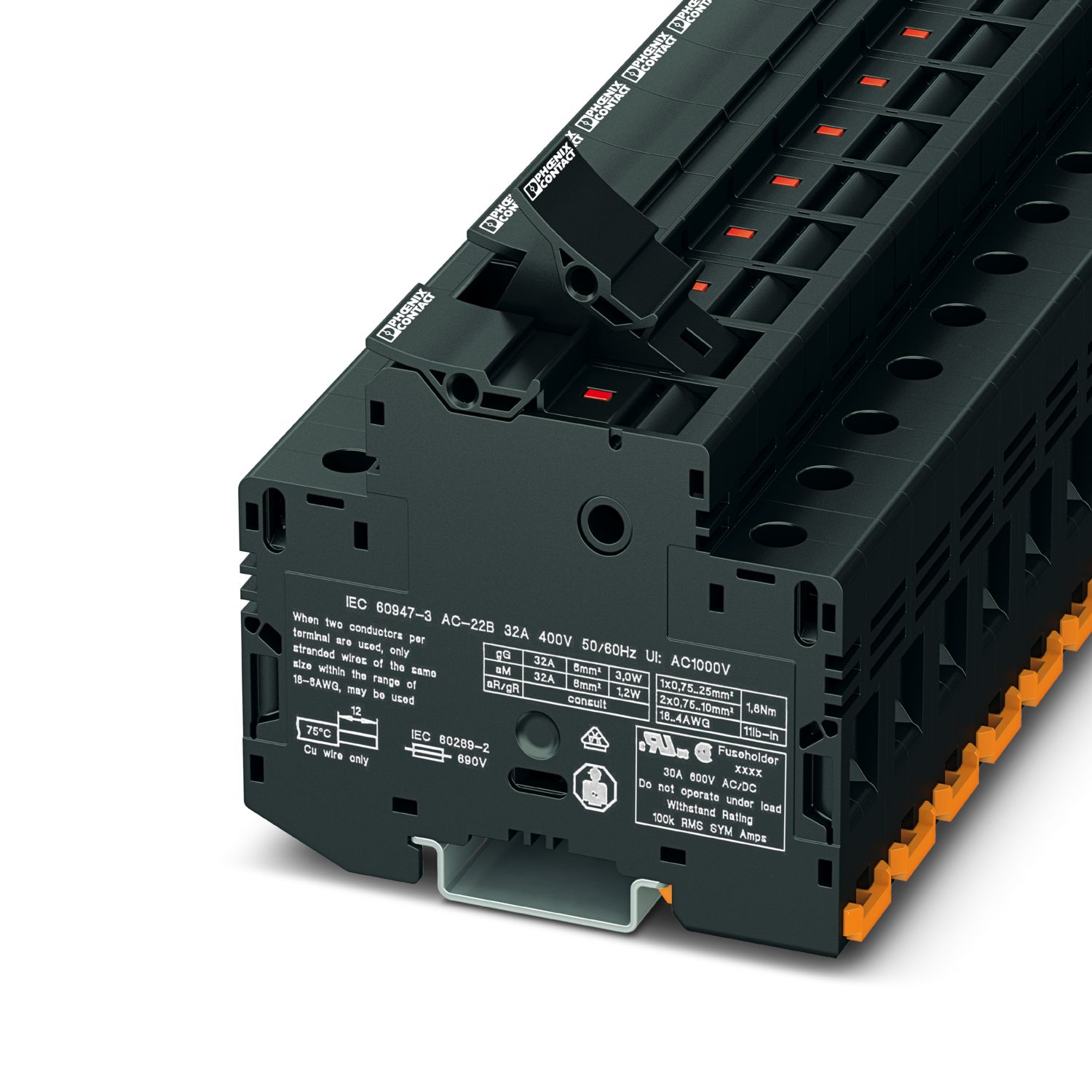 UK 10,3-HESILED A 1000V - Fuse modular terminal block - 1045723 ...
