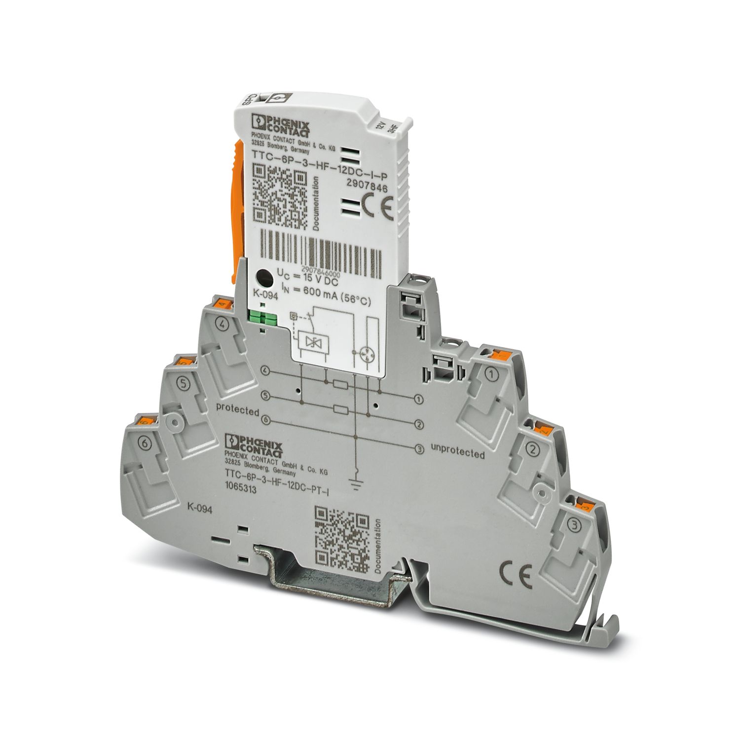 TTC-6P-3-HF-12DC-PT-I - Surge protection device - 1065313