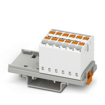 PTFIX 12X2,5-NS35 WH - Distribution block (3273034)