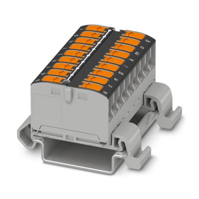 PTVFIX 18X2,5-NS35A BK - Verteilerblock