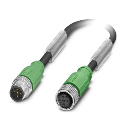 SAC-5P-M12MS/3-PUR/M12FS SH BK - Sensor-/Aktor-Kabel