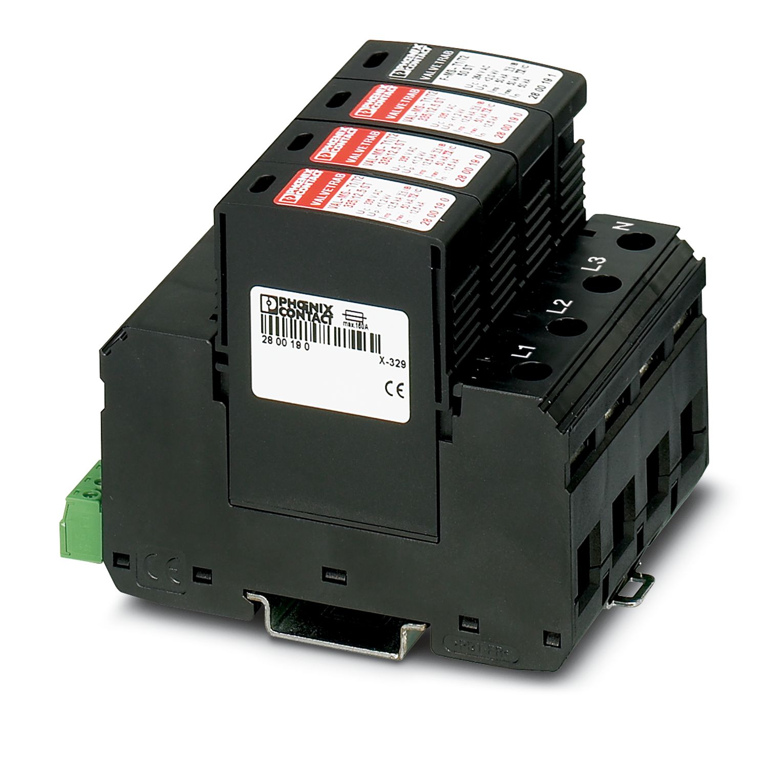 VAL-MS-T1/T2 335/12.5/3+1-FM - Lightning/surge arrester type VAL-MS-T1/T2 335/12.5/3+1-FM - Lightning/surge arrester type