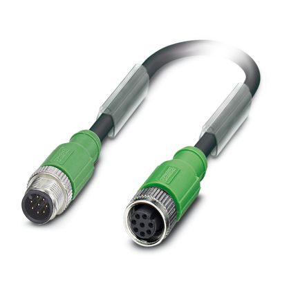 SAC-8P-M12MS/ 0,3-PUR/M12FS SH - Sensor/actuator cable - 1522969 