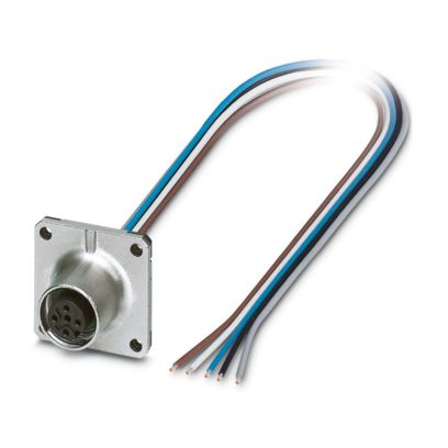 SACC-SQ-M12FS-5CON-20/0,5 - Gerätesteckverbinder Vorderwand