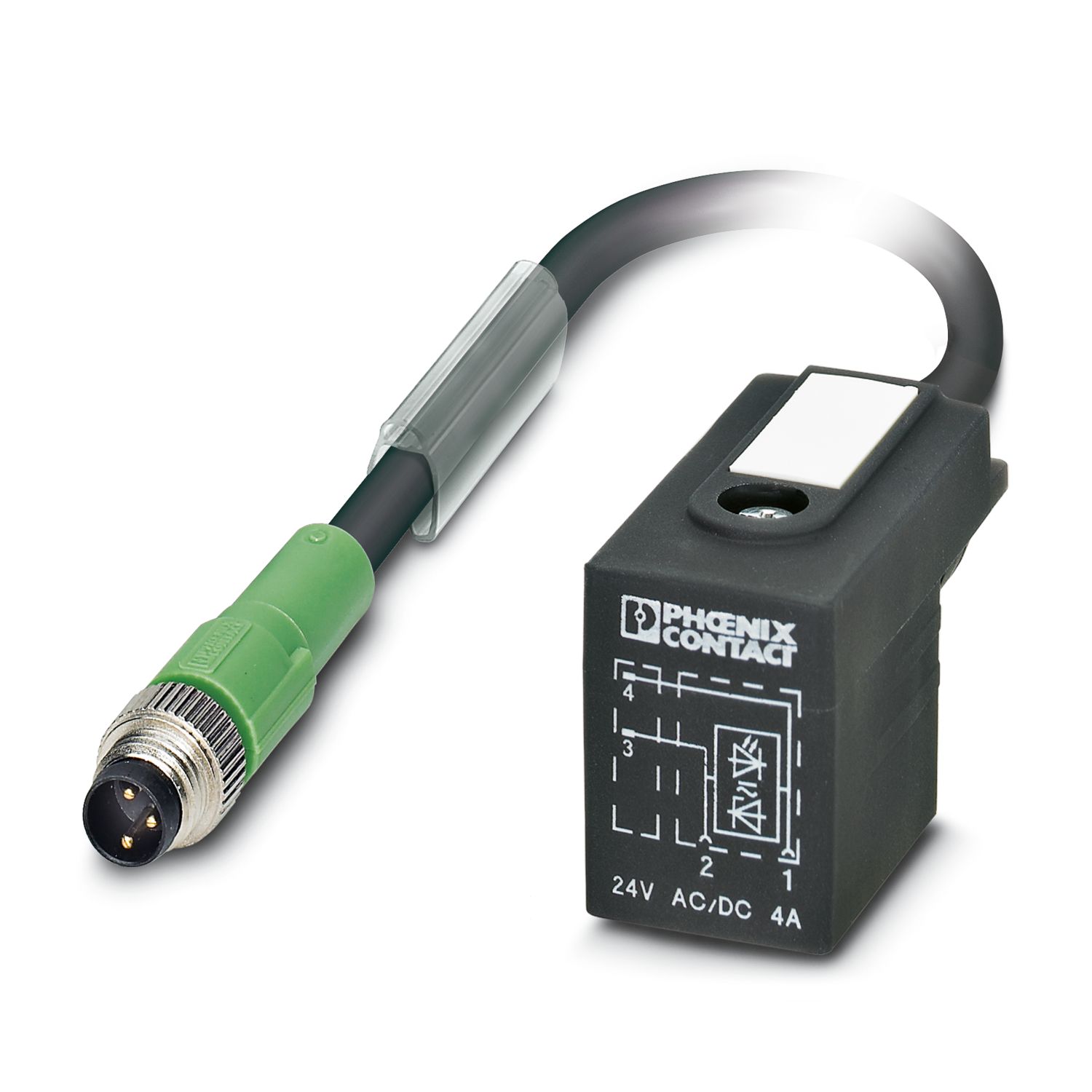 SAC-2P-M8MS/4,0-PUR/BI-1L-Z180 - Sensor/actuator cable - 1237120 | Phoenix  Contact