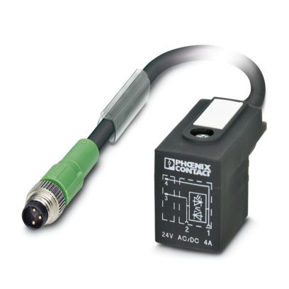 SAC-2P-M8MS/5,0-PUR/BI-1L-Z180 - Sensor-/Aktor-Kabel