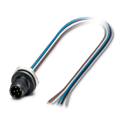 设备连接器 板前安装-SACC-E-M12MS-5CON-M16/0,5 P