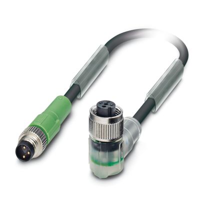 SAC-3P-M 8MS/ 3,0-PUR/M12FR-2L - Sensor-/Aktor-Kabel - 1693403 