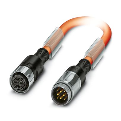 K-7E-M40 M9/2,0-D03/M40 F8 - Steckverbinder beidseitig kunststoffumspritzt