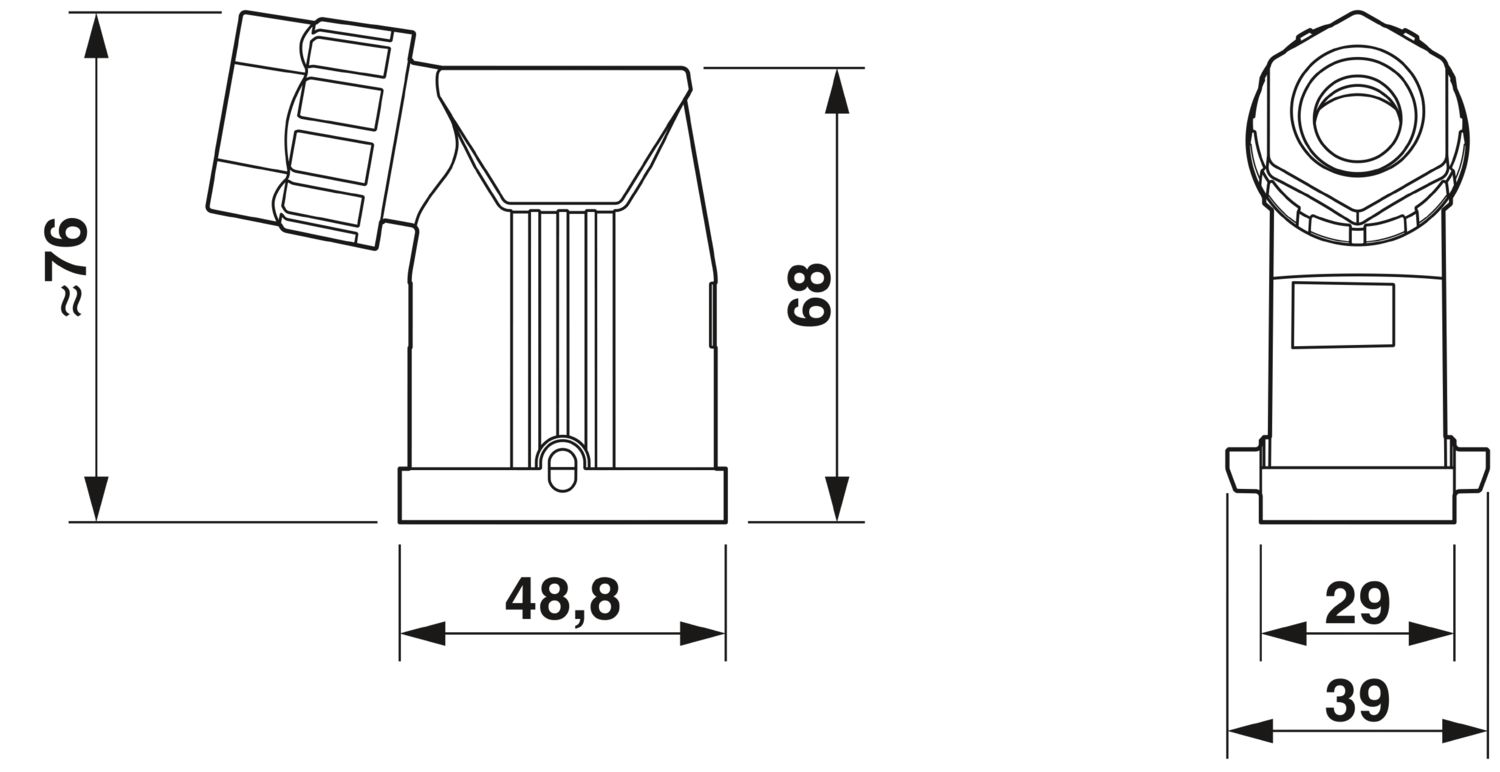 HC-COM-HHFS-1SGM25-PL-BK - Housing - 1012581 | Phoenix Contact