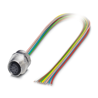 设备连接器 板前安装-SACC-E-M12FS-8CON-PG9/1,0 VAPO