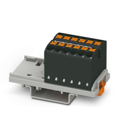 PTFIX 12X2,5-NS35 BK - Distribution block (3273036)