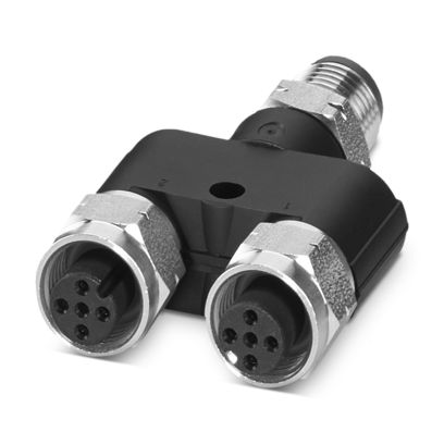 SAC-5P-M12Y/2XM12FS VP S21 BK VA - Y-Verteiler