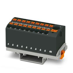 Distribution blocks for load and control current distribution