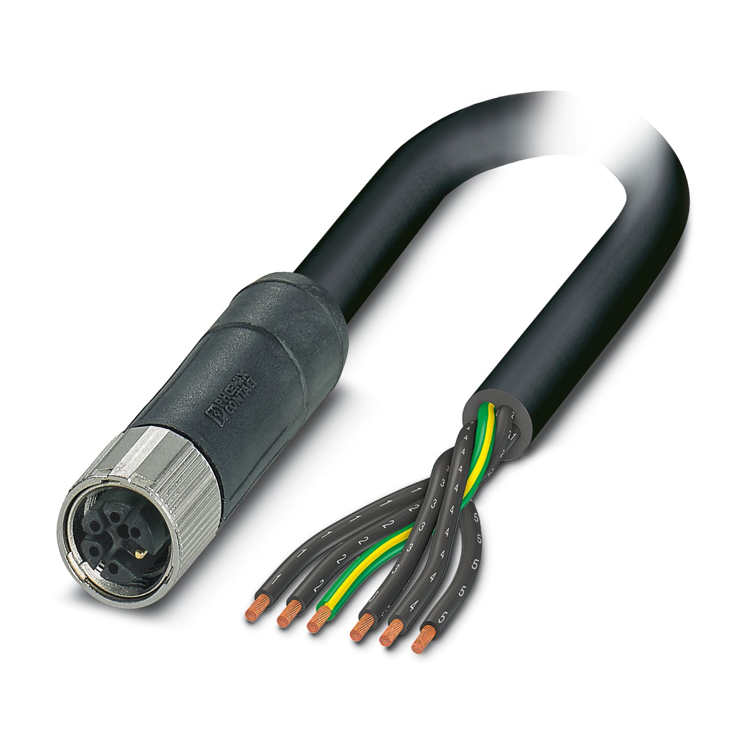 SAC-6P- 5,0-PUR/M12FSM PE - Power cable - 1414918 | Phoenix Contact SAC-6P- 5,0-PUR/M12FSM PE - Power cable - 1414918 | Phoenix Contact