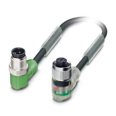 SAC-4P-M12MR/0,6-PUR/M12FR-3L - Sensor-/Aktor-Kabel