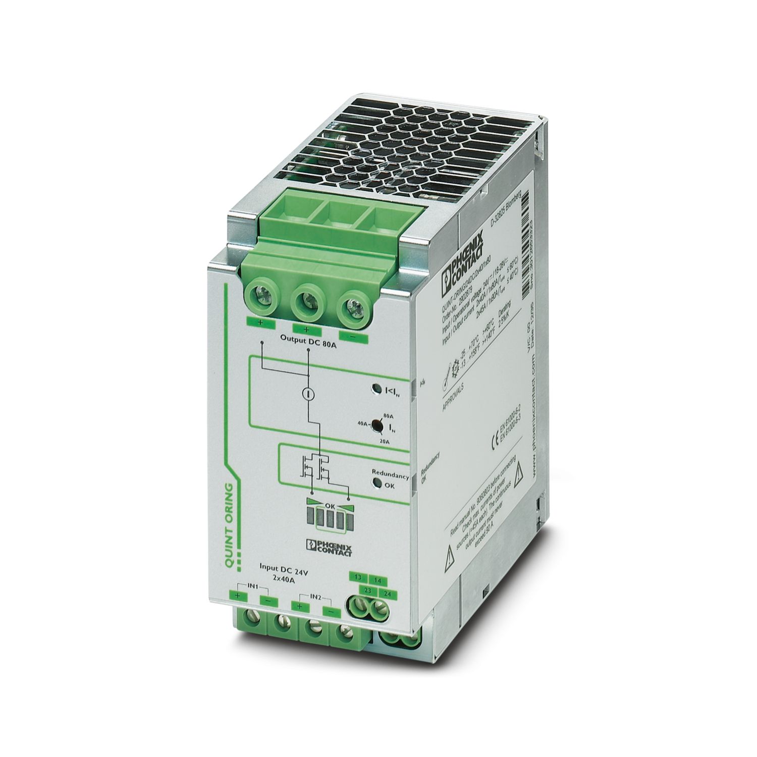 QUINT-ORING/24DC/2X40/1X80 - 冗長化モジュール - 2902879 QUINT-ORING/24DC/2X40/1X80 - 冗長化モジュール - 2902879