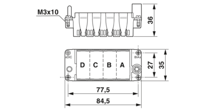 模块安装支架框-HC-M-B16-MFH-H