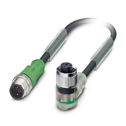 SAC-3P-M12MS/3,0-PUR/M12FR-2LB - Sensor-/Aktor-Kabel
