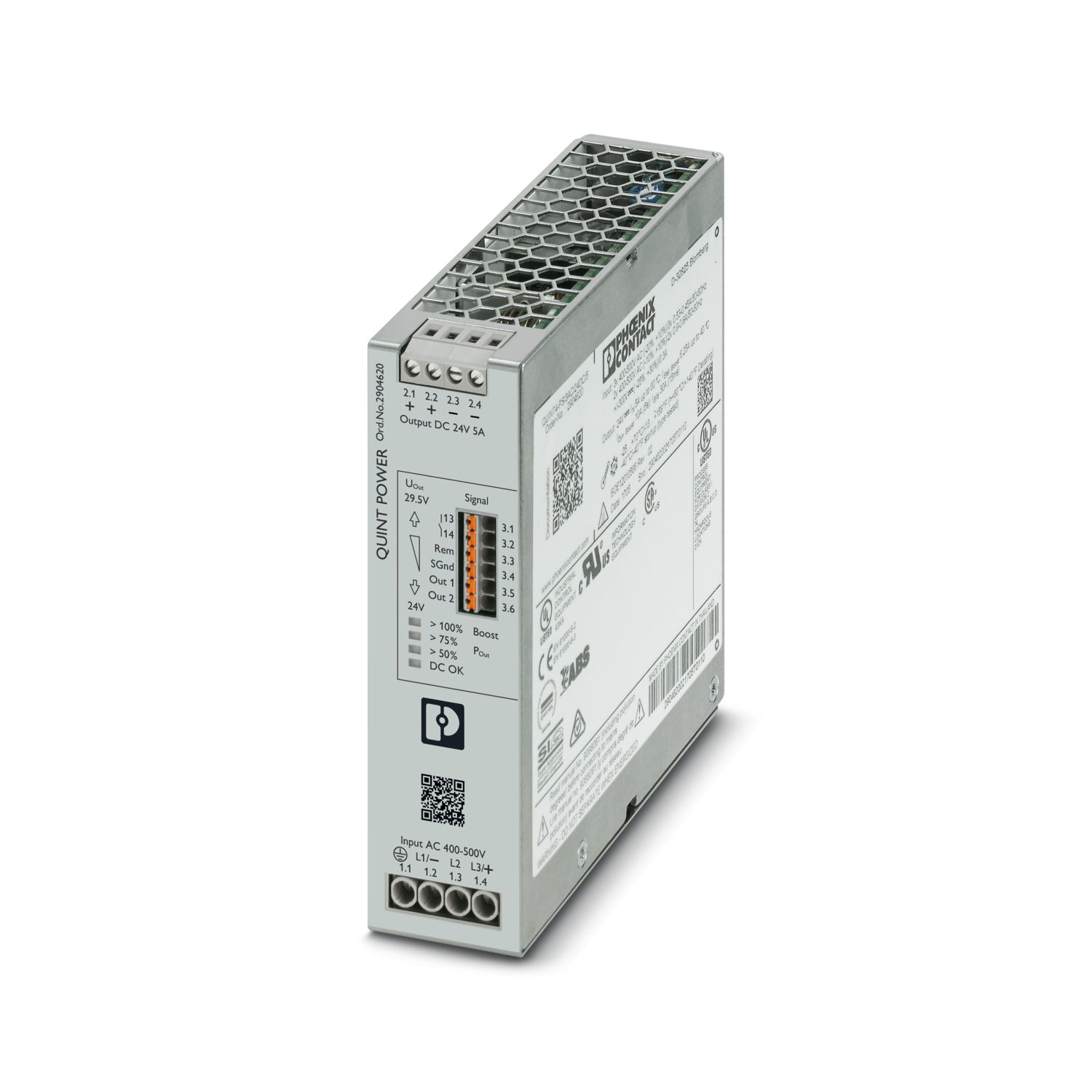 QUINT4-PS/3AC/24DC/5 - Power supply - 2904620 | Phoenix Contact QUINT4-PS/3AC/24DC/5 - Power supply - 2904620 | Phoenix Contact
