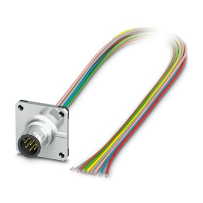 SACC-SQ-M12MS-8CON-25F/0,5 - Device connector front mounting (1441561)