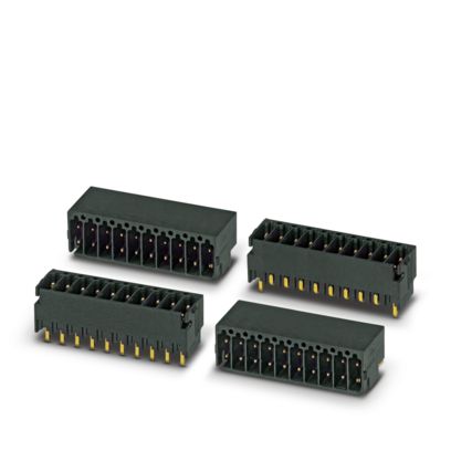 Pas de 2,54 mm pour connecteurs à double rangée
