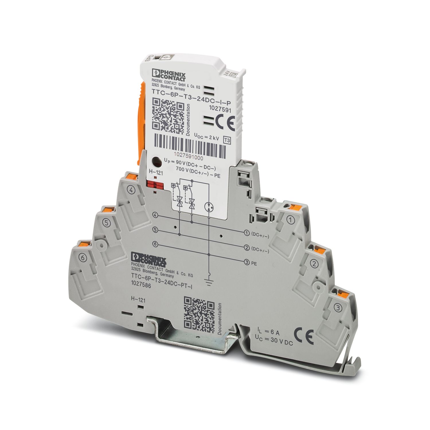 TTC-6P-T3-24DC-PT-I - Type 3 surge protection device TTC-6P-T3-24DC-PT-I - Type 3 surge protection device