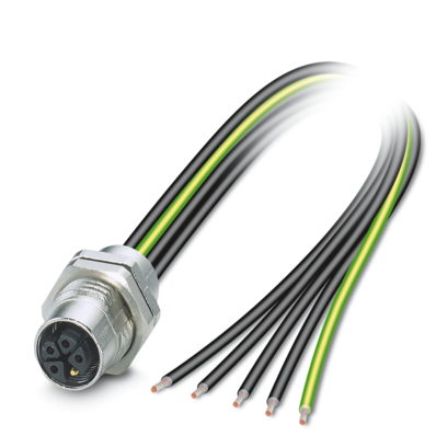 设备连接器 板后安装-SACC-DSI-M12FSK4PE-M16/0,2-1,5