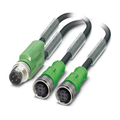 SAC-3P-M12Y/2X0,6-PUR/M12FS B - Sensor/actuator cable SAC-3P-M12Y/2X0,6-PUR/M12FS B - Sensor/actuator cable