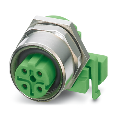 设备连接器 板后安装-SACC-DSIV-M12FSD-4CON-L90