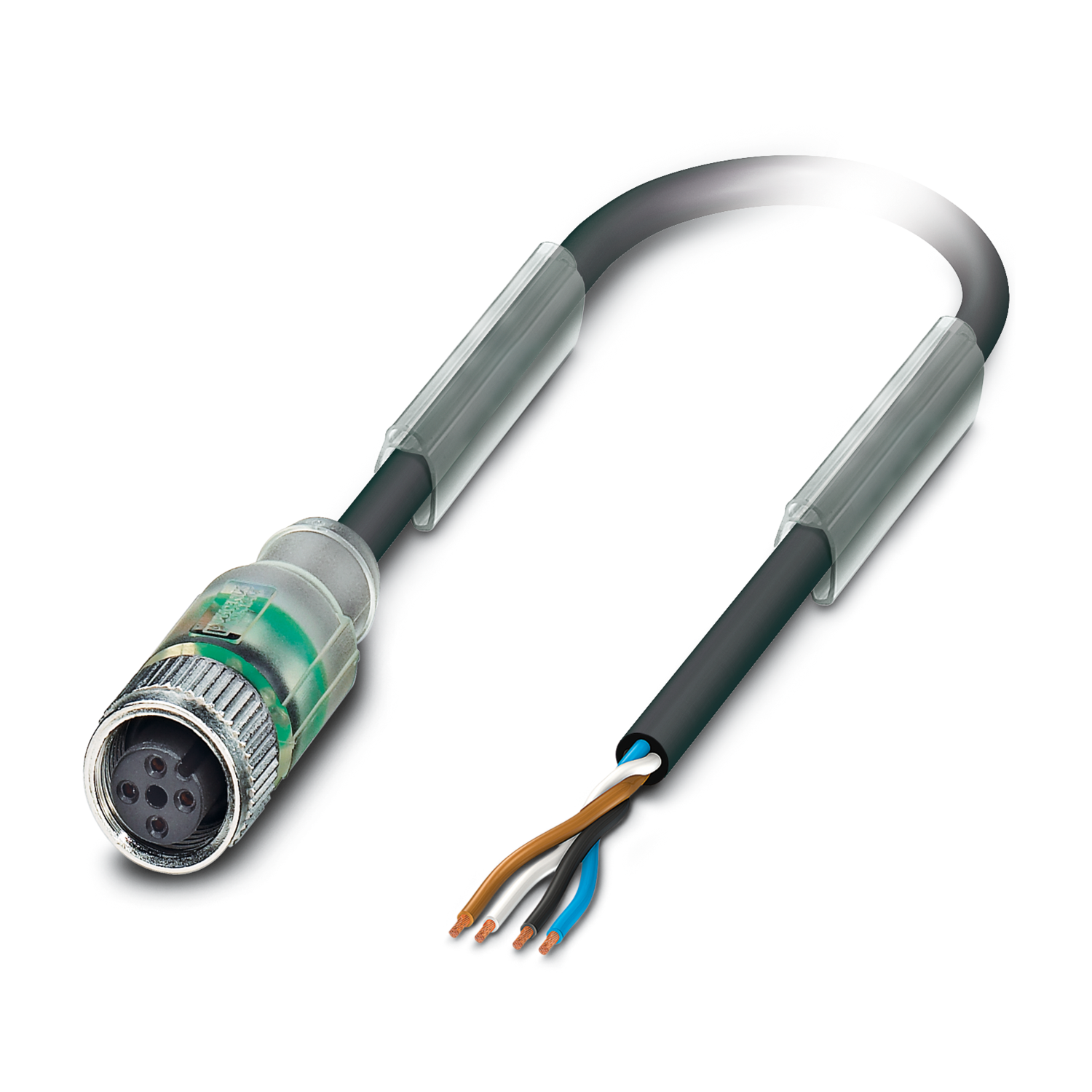 Phoenix Contact Sensorkabel 5m – M12 Stecker Auf M12 Buchse, 4-adrig, PUR-Mantel, Schwarz