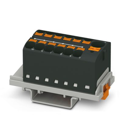 PTFIX 10/12X4-NS35 BK - Verteilerblock