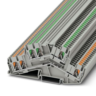 PTTBS 2,5-TWIN/U-OG/O-GN - Doppelstockklemme