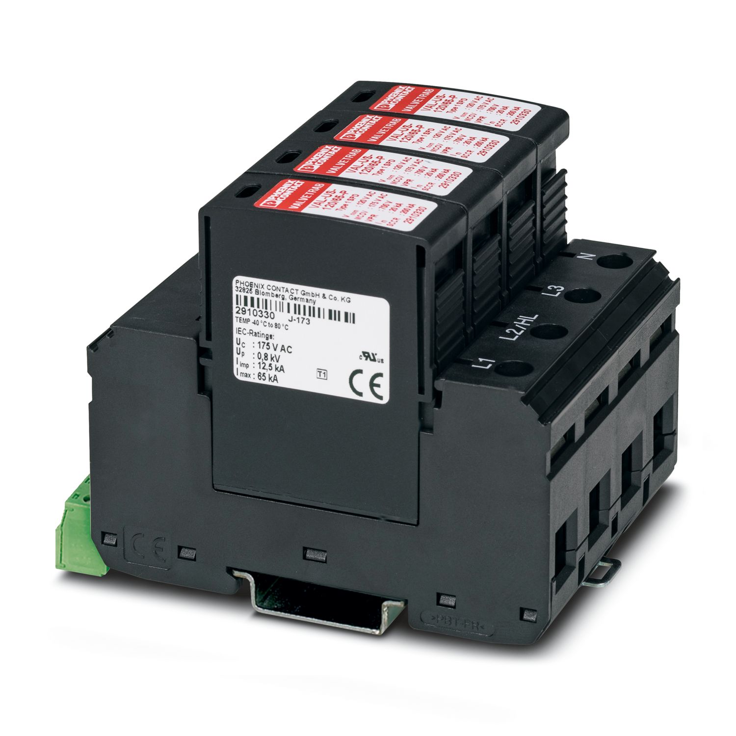 VAL-US-277/80/3+1V-FM - Type 1 surge protection device VAL-US-277/80/3+1V-FM - Type 1 surge protection device
