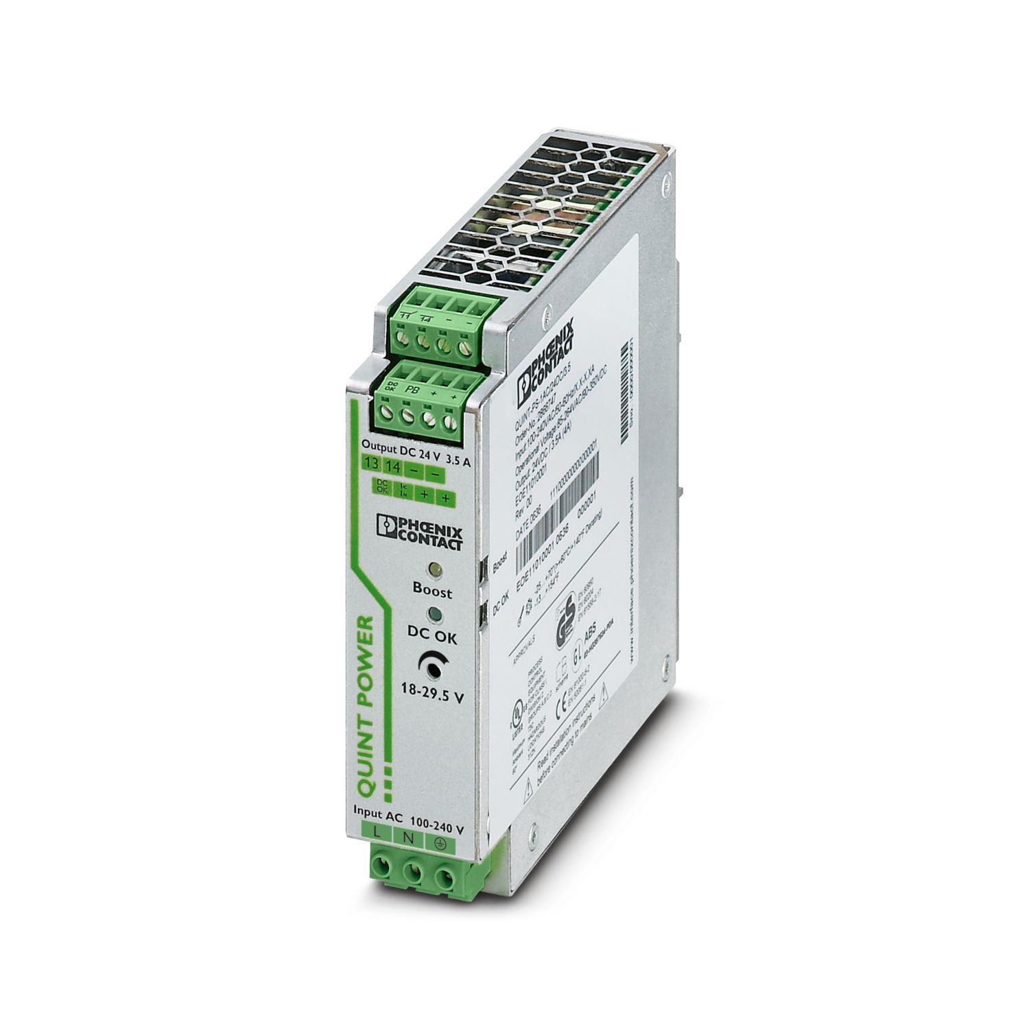 QUINT-PS/1AC/24DC/ 3.5 - Power supply unit - 2866747 | Phoenix Contact QUINT-PS/1AC/24DC/ 3.5 - Power supply unit - 2866747 | Phoenix Contact