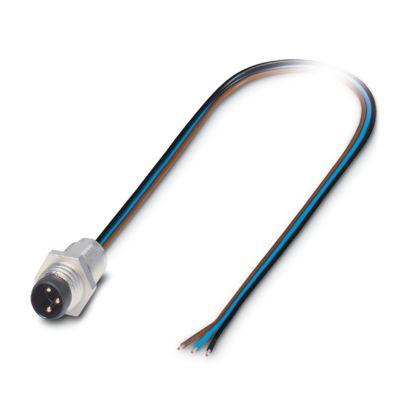SACC-E-M 8MS-3CON-M8/0,5 - Device connector front mounting (1500334)