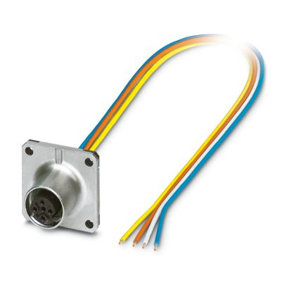 SACC-SQ-M12FSD-4CON-25F/0,5X - Device connector front mounting (1239715)