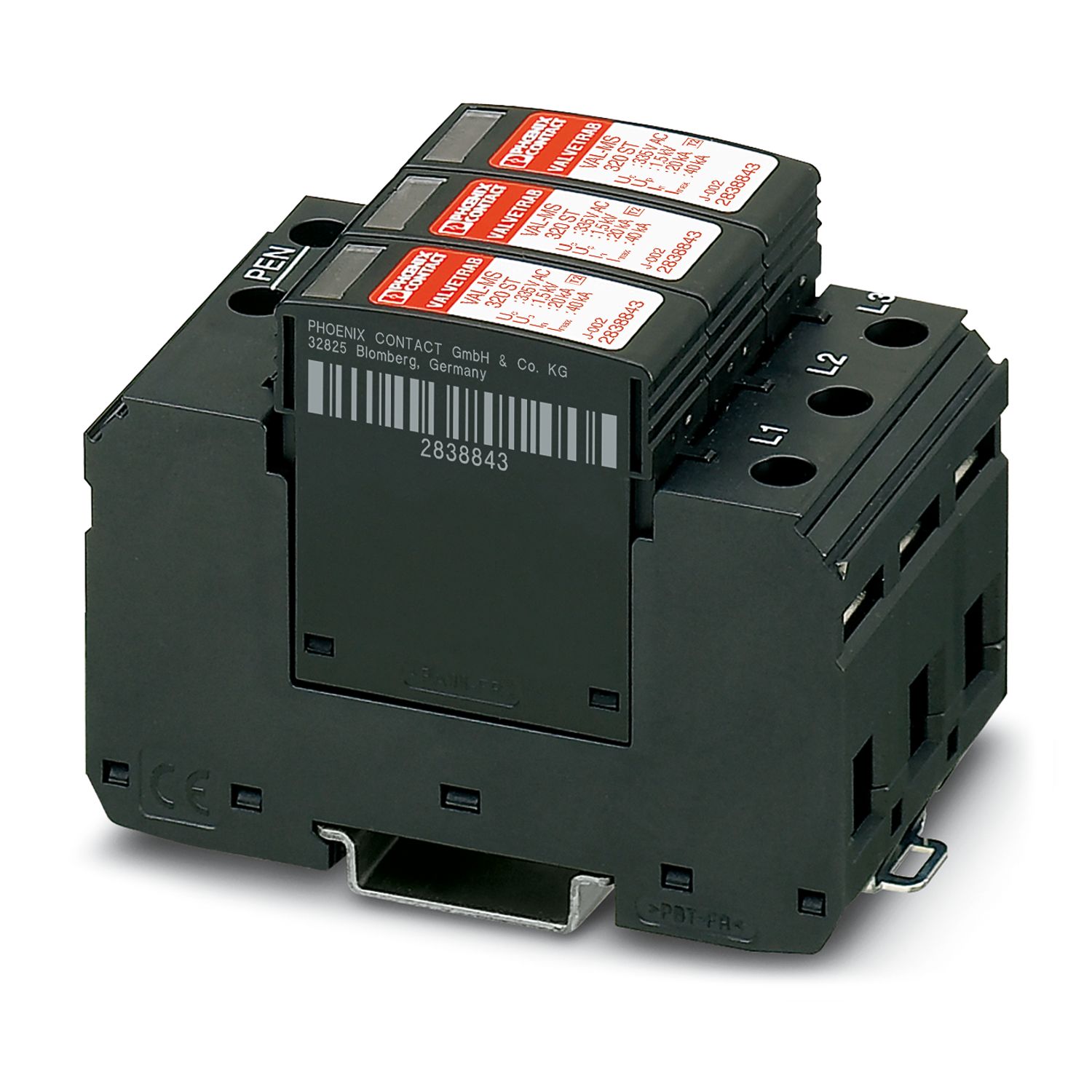 VAL-MS 320/3+0 - Type 2 surge arrester - 2920230 | Phoenix VAL-MS 320/3+0 - Type 2 surge arrester - 2920230 | Phoenix