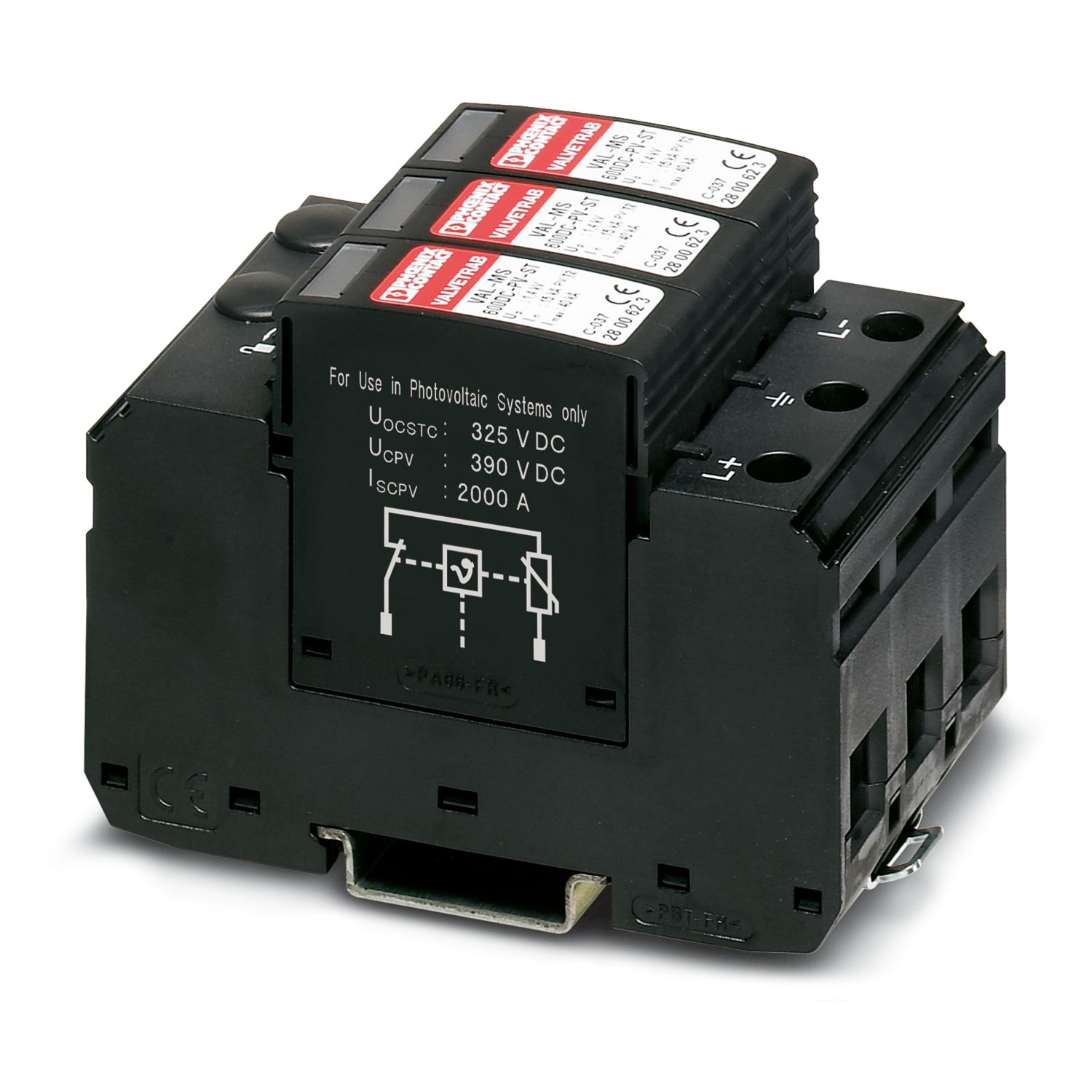VAL-MS 600DC-PV/2+V - Type 2 surge arrester - 2800642 VAL-MS 600DC-PV/2+V - Type 2 surge arrester - 2800642