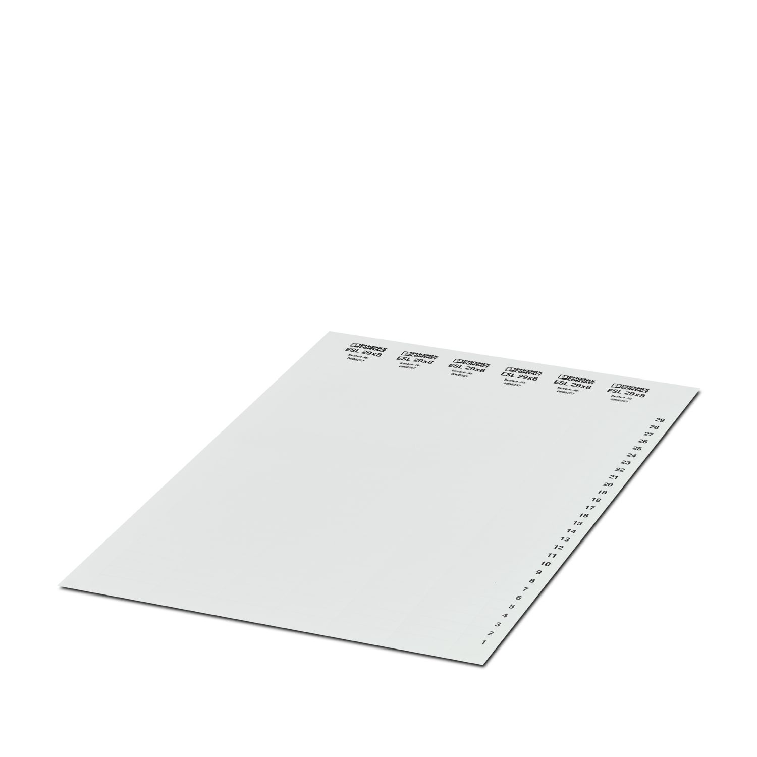 ESL 29X8 - Insert strip - 0808257 | Phoenix Contact ESL 29X8 - Insert strip - 0808257 | Phoenix Contact