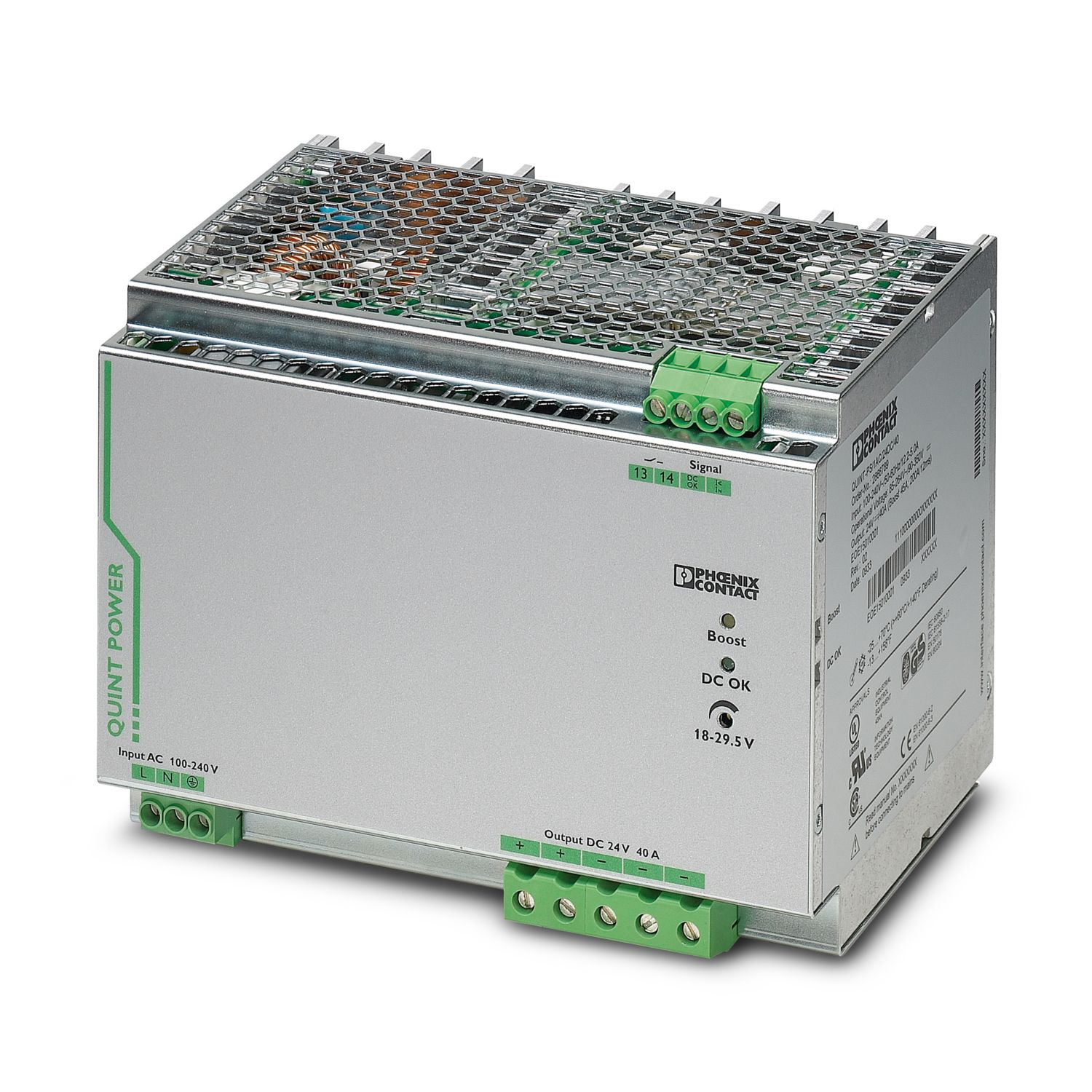 QUINT-PS/1AC/24DC/40 - Power supply - 2866789 | Phoenix Contact QUINT-PS/1AC/24DC/40 - Power supply - 2866789 | Phoenix Contact