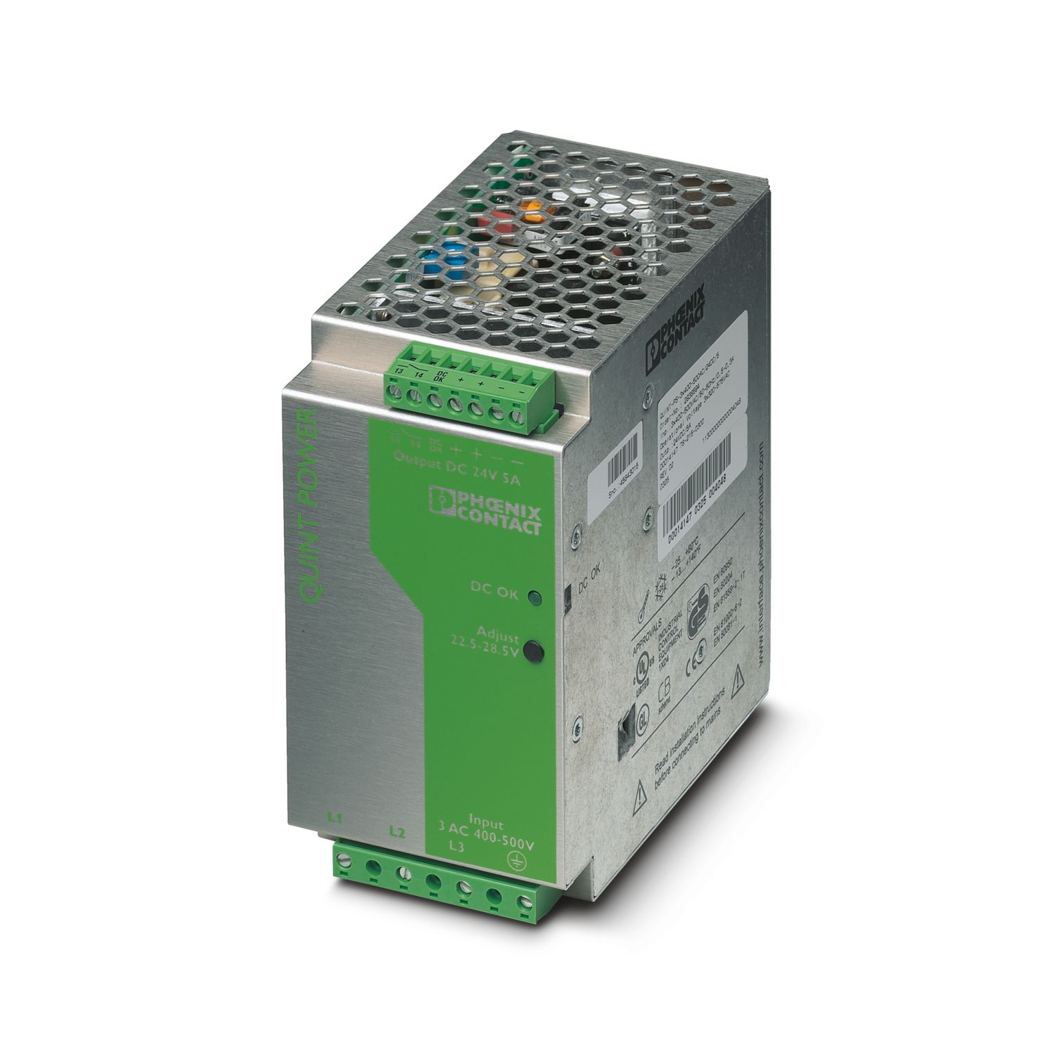 QUINT-PS-3X400-500AC/24DC/ 5 - Power supply unit - 2938594 QUINT-PS-3X400-500AC/24DC/ 5 - Power supply unit - 2938594