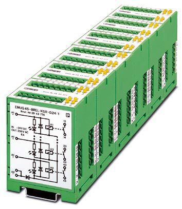 EMUG 45- 8REL/KSR-G 24/ 1 - Multiple relay module - 2943770