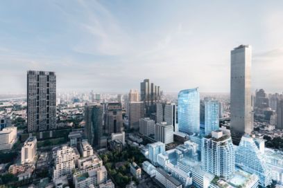 Bâtiments urbains avec domotique