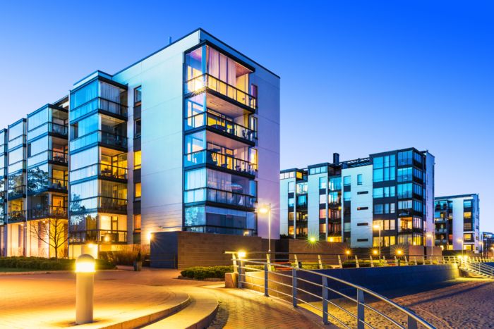 Building from outside with KNX bus system