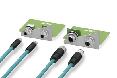 SPE M8-Steckverbinder, Buchsen und Patch-Kabel
