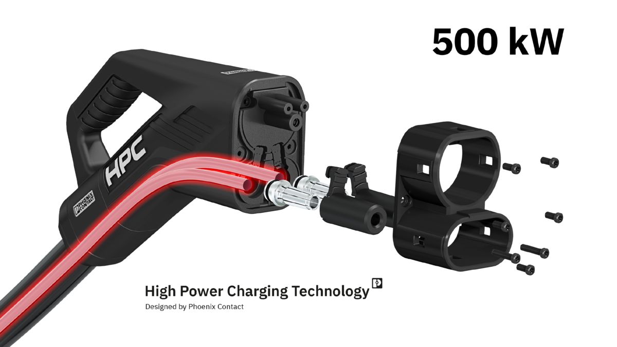 Interactive image map: Interior view of the High Power Charging connector