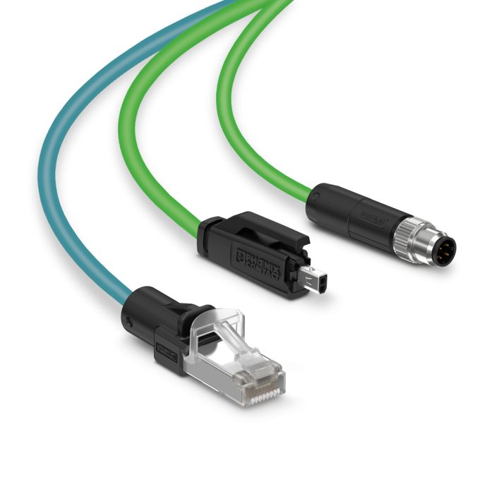 Câbles de données à base de cuivre en RJ45 et Single Pair Ethernet ainsi qu'en M8
