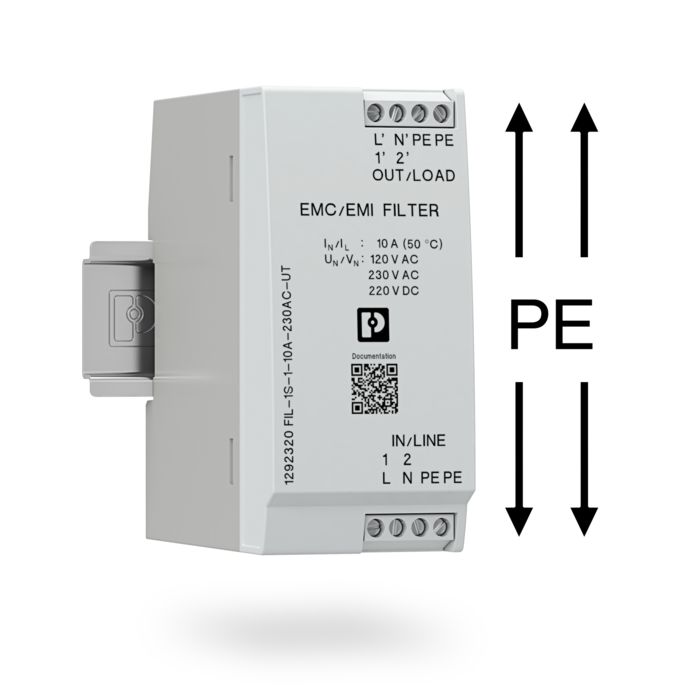 附帶 PE 端子點的 EMC 濾波器