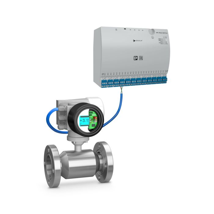 Prototype of the Ethernet APL switch with the connected sensor